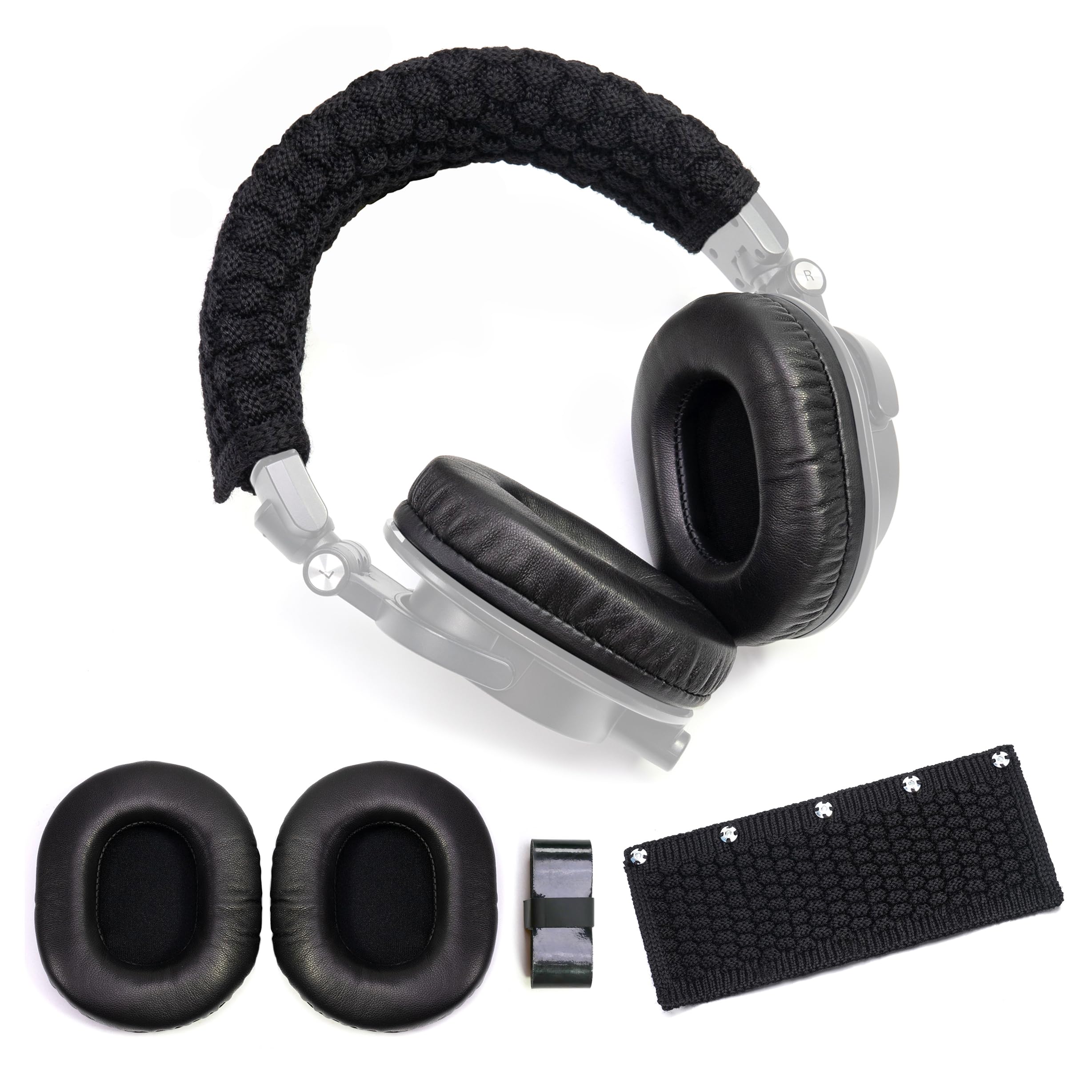 Audio Technica Headphone Ath-M50X - ヘッドフォン用ラマスキンイヤーパッド、ウールヘッドバンド、クッションカバーキット、オーディオテクニカ、シース、m50x、m50xbt、m50rd、m40x、m30x、m20x、msr7、sx1