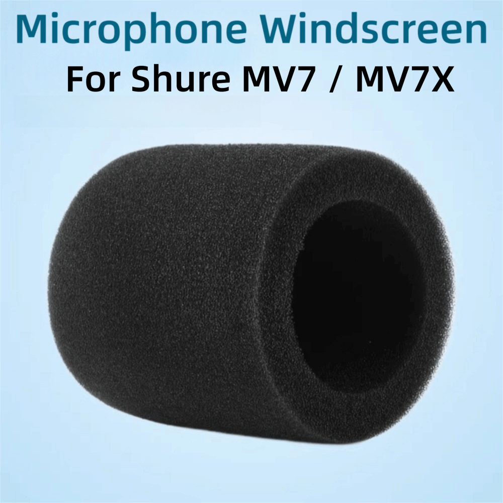 Shure Mic Mv7 - 交換用マイクウィンドスクリーンカバー フロッキングスポンジフォーム 防風マイクカバー マイクポップフィルター Shure MV7