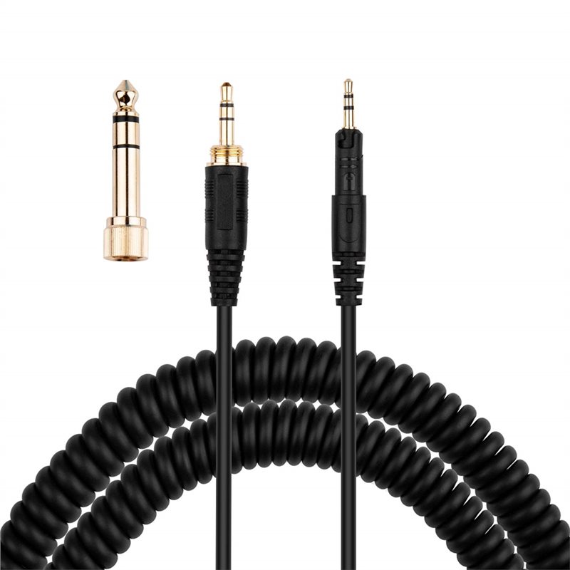 Audio Technica Headphone Ath-M50X - AB33-ATH-M50x ケーブル、オーディオテクニカ ATH-M40x、ATH-M70x ヘッドフォン用コイル状 AUX コード交換用コード、1/4