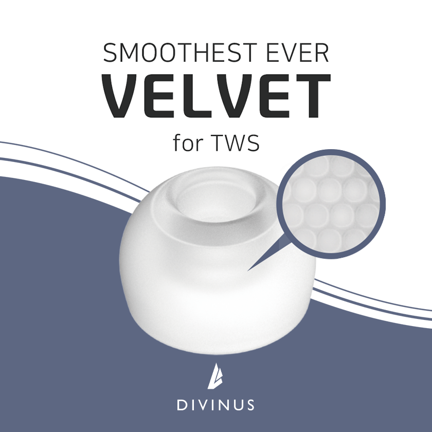 Wireless Earbuds Tws - ELOIT/ Divinus ベルベットイヤーチップ TWS ワイヤレスイヤホン用、快適な低圧ワイドラープイヤーチップ 3mm-5mm