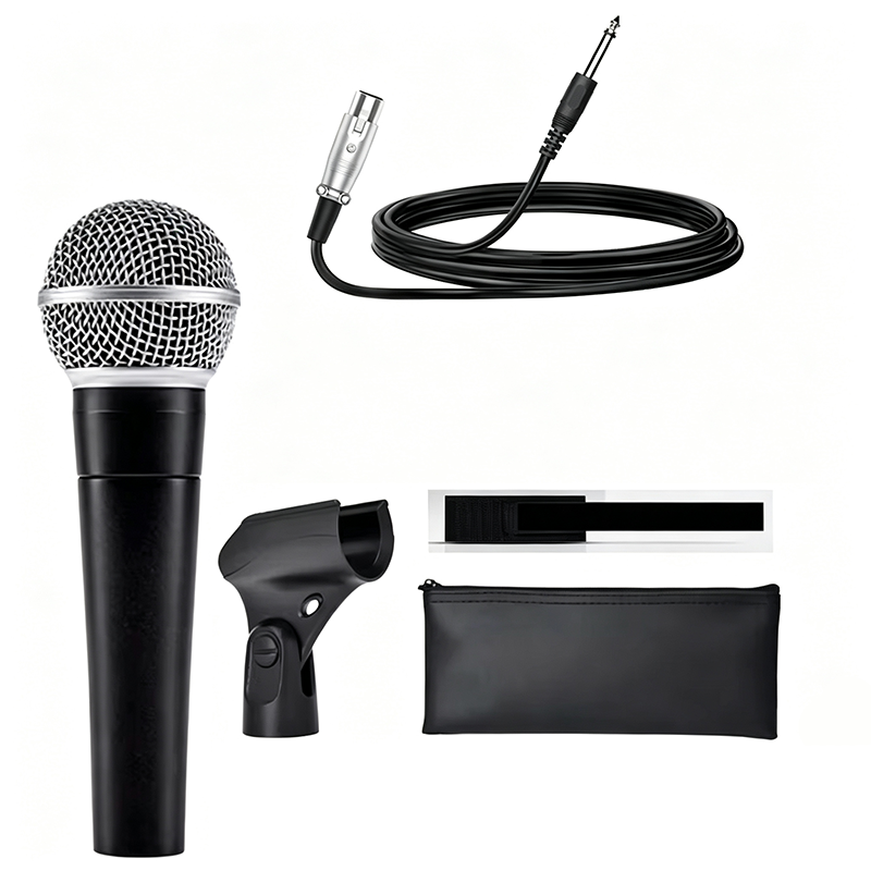 Shure Mic Sm58 - カラオケダイナミックマイクプロフェッショナル有線マイク PC 用歌うライブストリーミングマシンゲームシステムサウンドオーディオルームゲーマーキット