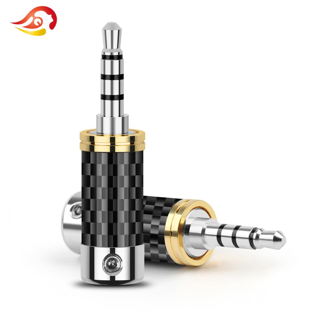 Qyfang-ステレオアダプター4極,3.5mm,カーボンフ - Audiophile Headphone Wired のレビューと価格