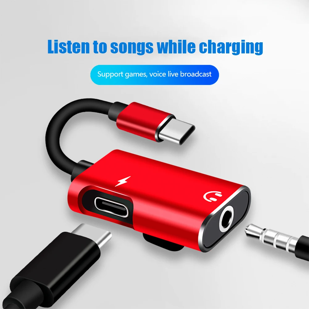 2-in-1 USB-C - 3.5mm ジャックアダプター - Earphone Splitter Jack のレビューと価格