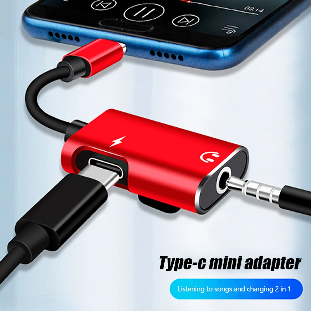2-in-1 USB-C - 3.5mm ジャックアダプター - Earphone Splitter Jack のレビューと価格