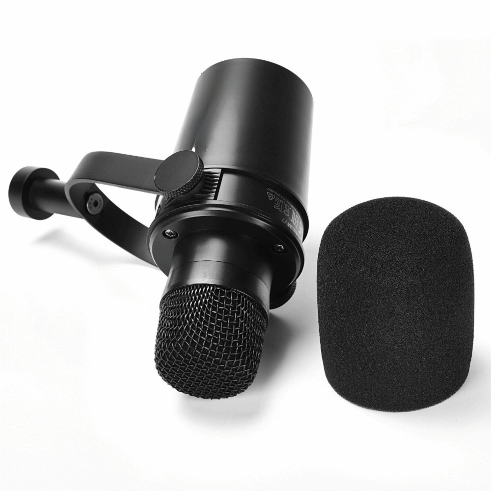 交換用マイクウィンドスクリーンカバー フロッキングスポンジフ - Shure Mic Mv7 のレビューと価格
