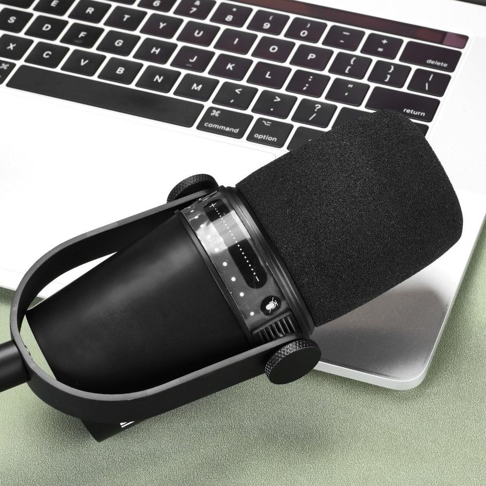 交換用マイクウィンドスクリーンカバー フロッキングスポンジフ - Shure Mic Mv7 のレビューと価格
