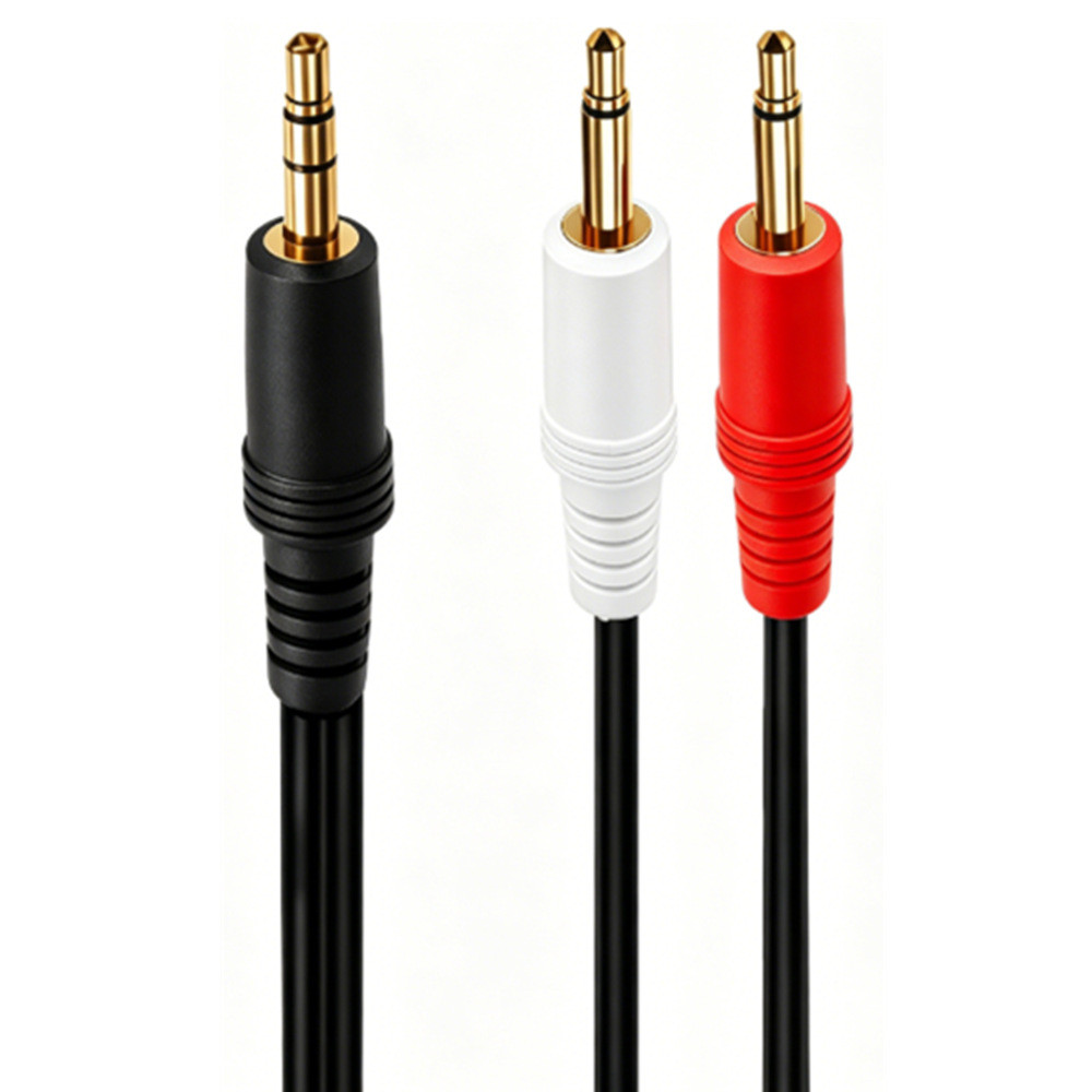 3.5mm TRSステレオオス-デュアル3.5mm TSモノ - Cable Extension 3.5 のレビューと価格
