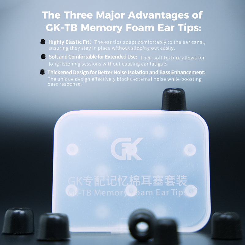 GK-TB 3 ペア (6 個) ノイズ分離快適なメモリーフ - Earphone Foam Tip のレビューと価格