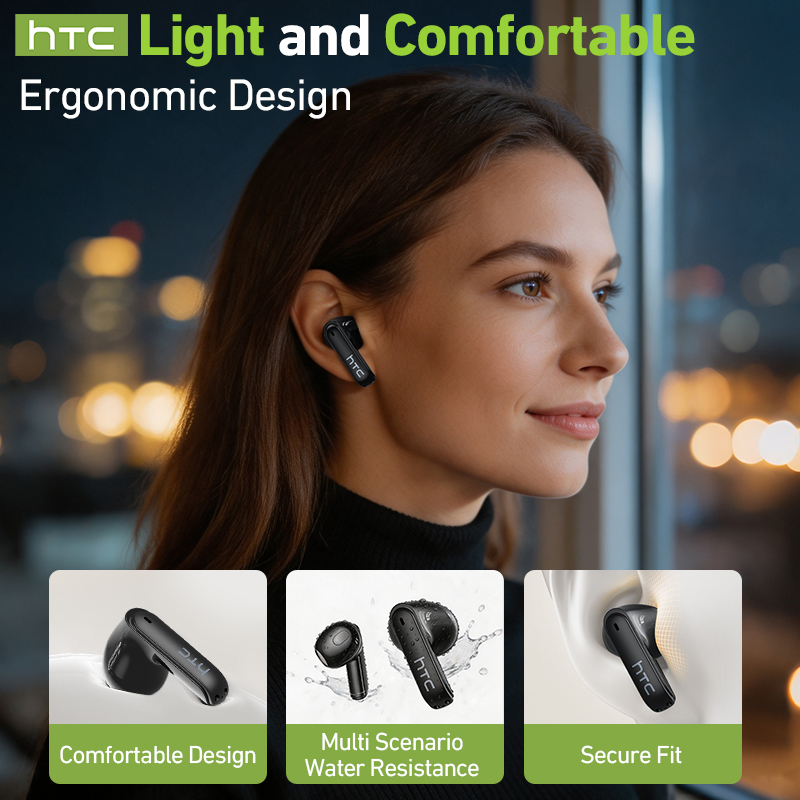 hTC ワイヤレスゲーミングイヤホン LCDスマートスクリー - Usb C Earphone のレビューと価格