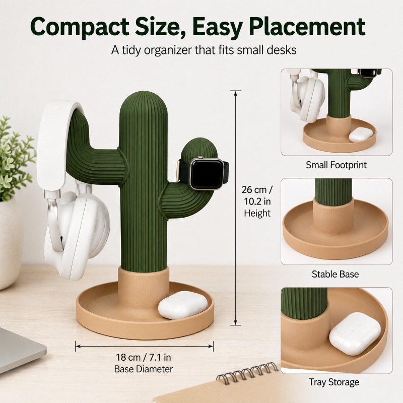 ミニマリストサボテン型ヘッドセットスタンド多用途デスクトップ - Headphone Stand Desk のレビューと価格