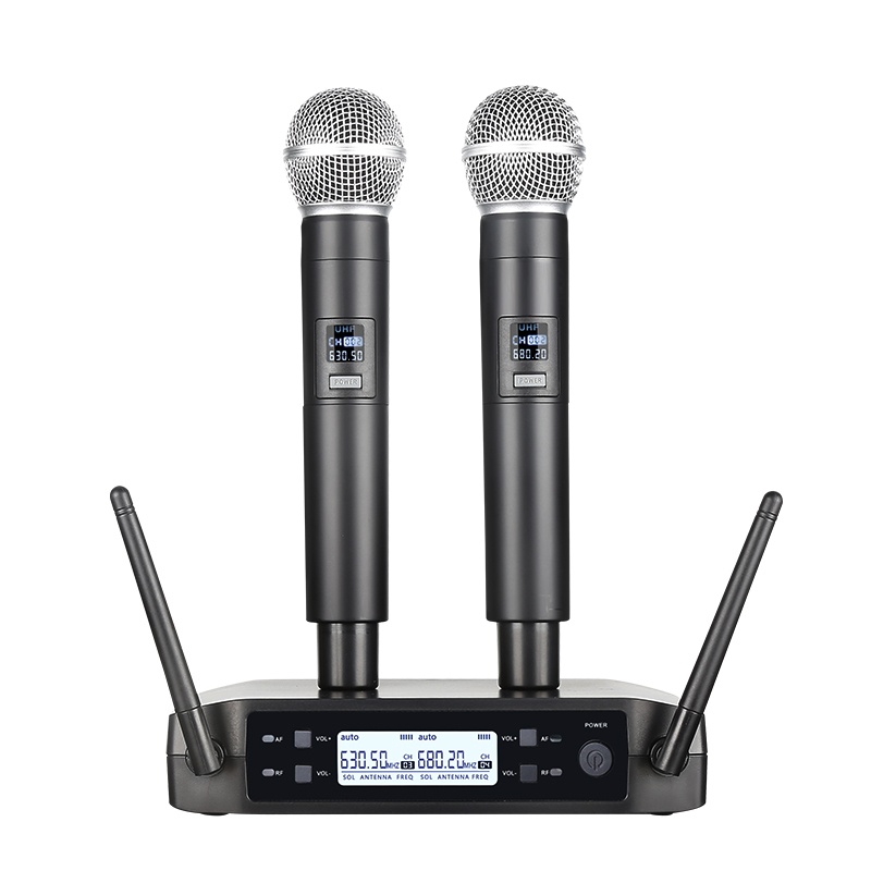 ワイヤレスマイクハンドヘルドデュアルチャンネル UHF 固定 - Shure Mic Sm58 のレビューと価格